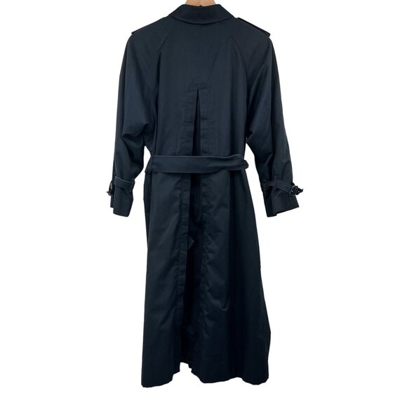 Vintage 80's Burberry Heritage Waterloo Trench Coat Nova Check 10 Long FLAWS - Picture 3 of 13